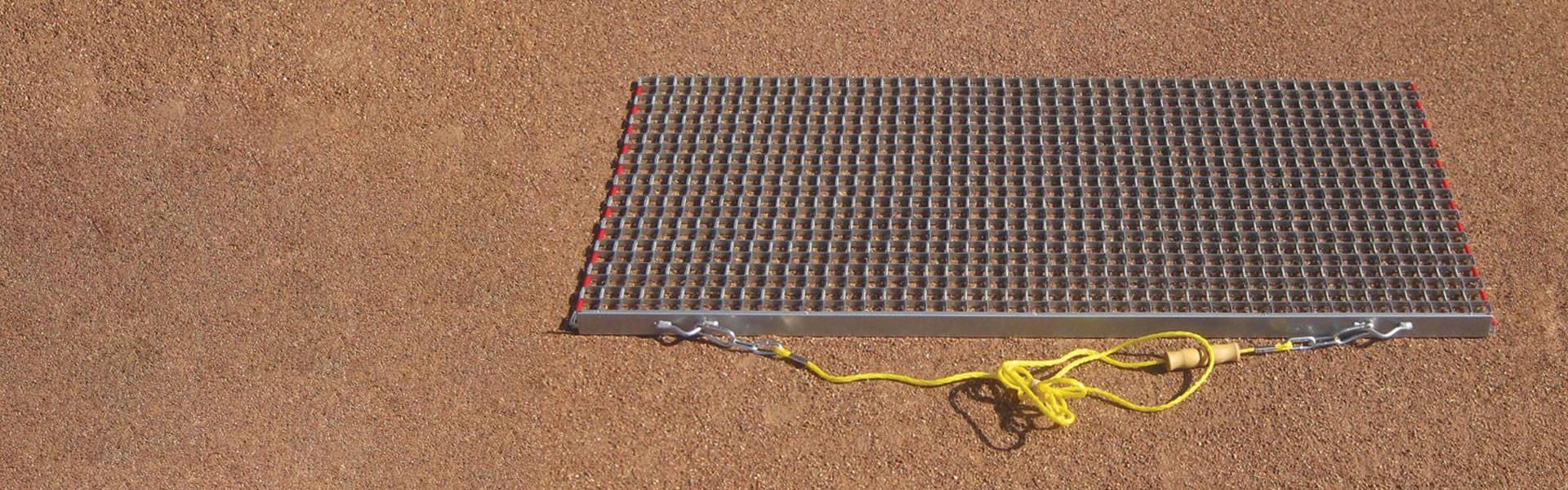 Standard duty drag mat lightweight and can be manual operated